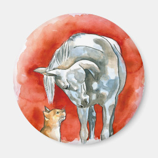 Horse and Cat Magnet