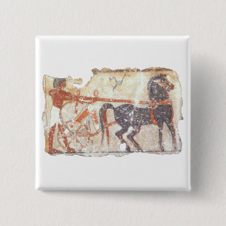 Horse and Chariot 15 Cm Square Badge