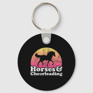 Horse And Cheerleader Women Or Girls Horses Cheerl Key Ring