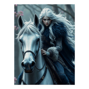 Horse and Companion Fantasy Art Poster