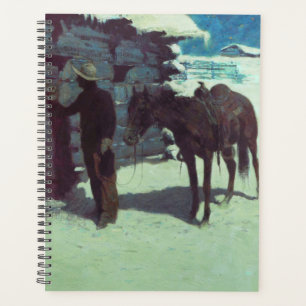 Horse and Cowboy Winter Snow Planner