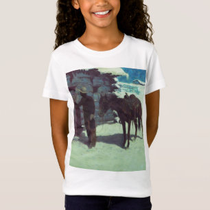 Horse and Cowboy Winter Snow T-Shirt