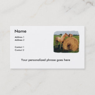 Horse and Dog Meeting Business Card