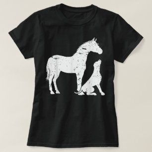 HORSE and DOG Motif women and men. Horse Dog Lover T-Shirt