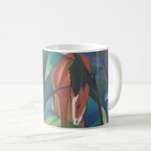 Horse and Eagle by Franz Marc, Vintage Cubism Art Coffee Mug
