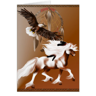 Horse and Eagle Card