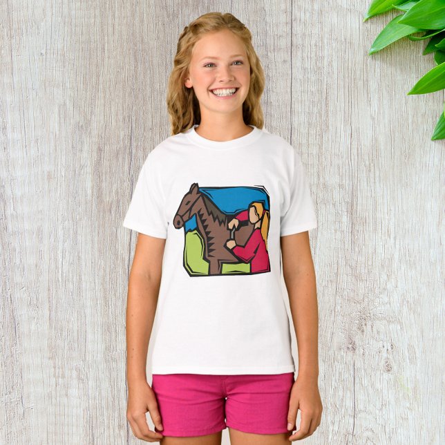 Horse And Farm Girl T-Shirt (Creator Uploaded)