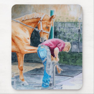 Horse and Farrier Mouse Mat