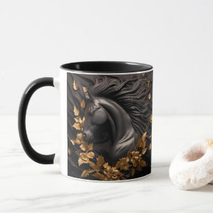 Horse and flowers, Equestrian Gift, Horse Riding Mug