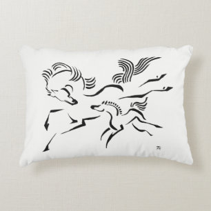 Horse and Foal Decorative Cushion