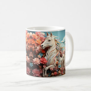 Horse and forest, Equestrian Gift, Horse Riding Coffee Mug