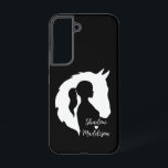 Horse and girl horse lover silhouette heart samsung galaxy case<br><div class="desc">Horse and girl phone case,  personalised horse lover silhouette iPhone or Samsung phone case,  cowgirl,  equestrian phone case. Available on more items. Personalise it with your horse's and your name. Custom horse phone case.</div>