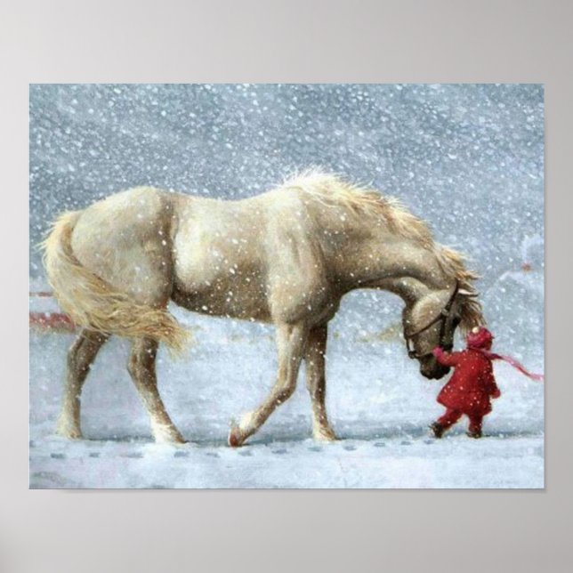 Horse and Girl Winter Poster (Front)