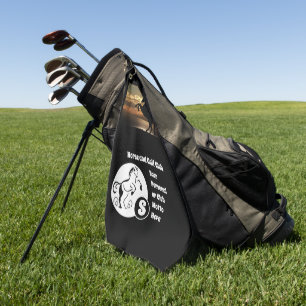 Horse and Golf Club Monogram Photo Towel