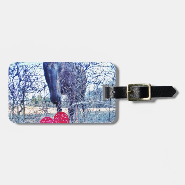 Horse and  Heart Luggage Tag (Front Horizontal)