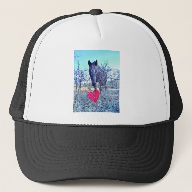 Horse and  Heart Trucker Hat (Front)