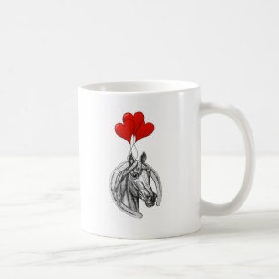 Horse and Hearts Coffee Mug