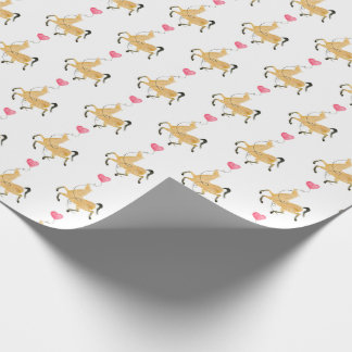 Horse and Hearts Gift Wrap