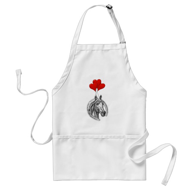 Horse and Hearts Standard Apron (Front)
