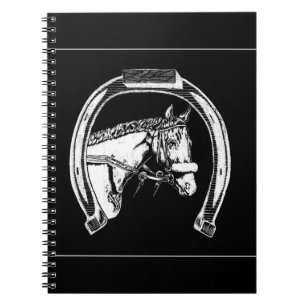 Horse and Horseshoe Scratch Art Notebook