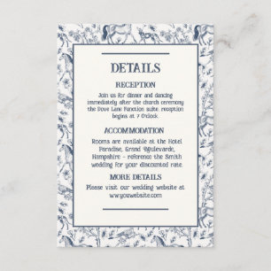 Horse and hounds - Wedding enclosure card