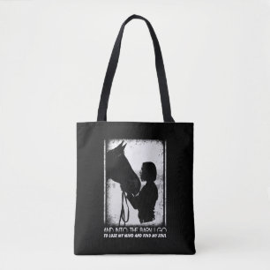 Horse And Into The Barn I Go To Lose My Mind Tote Bag