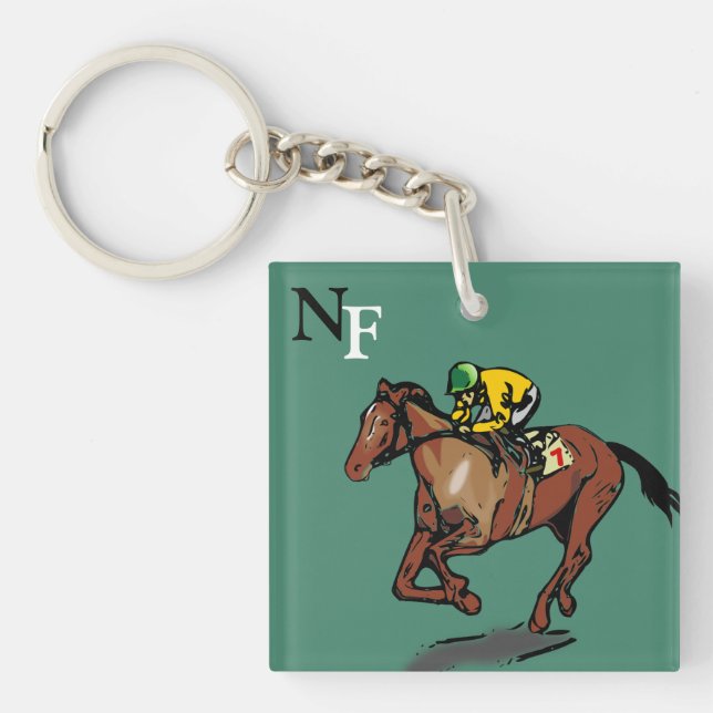 Horse and Jockey Key Ring (Front)