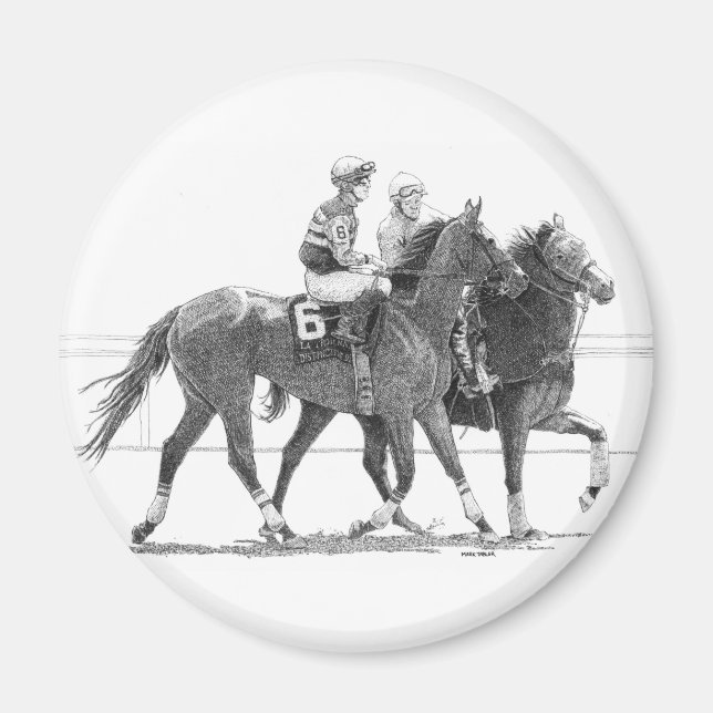 Horse and Jockey Magnet (Front)