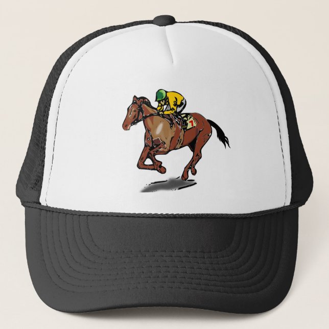 Horse and Jockey Trucker Hat (Front)