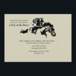 Horse and Jokey Invitation<br><div class="desc">Your party will be "off and running" with this Horse and Jokey invitation. The card is easy to customise with your wording, font, font colour and choice of six paper types. Not exactly what you're looking for? All our products can be custom designed to meet your needs at no extra...</div>