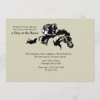 Horse and Jokey Invitation