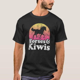 Horse And Kiwi Bird Women Or Girls Horses Kiwis T-Shirt