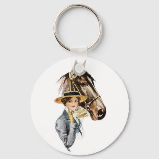 Horse and Lady Keychain
