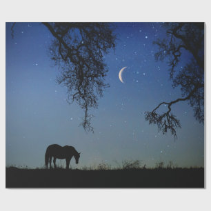 Horse and Moon Country  Wrapping Paper