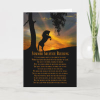 Horse and Oak Tree Summer Solstice Blessings Poem