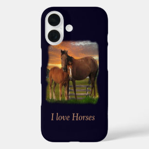Horse and pony iPhone 16 case