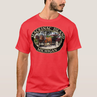 Horse and riage in Historic Mackinac Island Michig T-Shirt