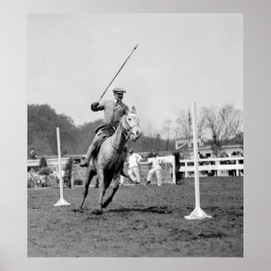 Horse and Rider at Show 1911 Poster