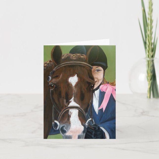 Horse and Rider Folded Card (Front)
