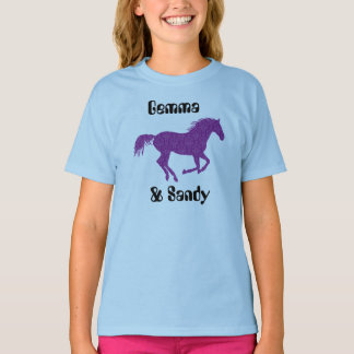 Horse and Rider Girls Personalised Tee