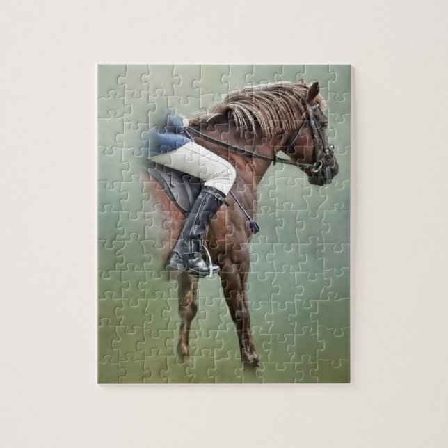 Horse And Rider Jigsaw Puzzle (Vertical)