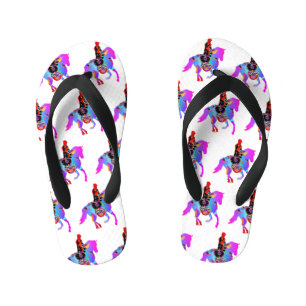 Horse and Rider Kids Flip Flops
