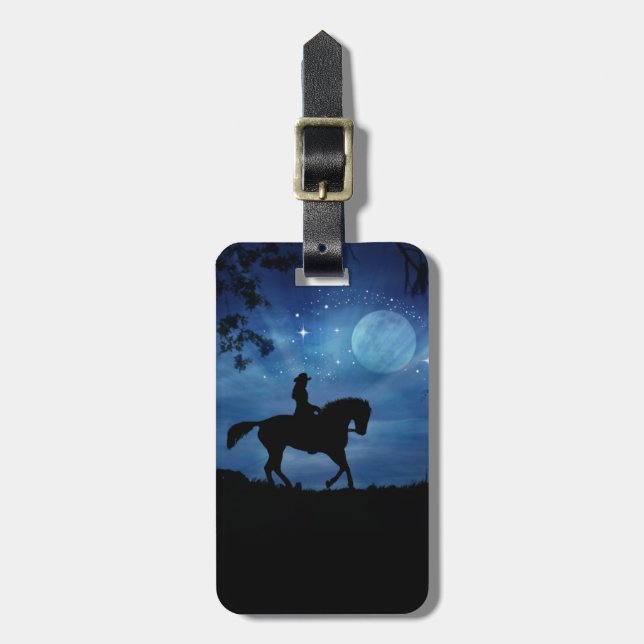 Horse and Rider Luggage Tag (Front Vertical)