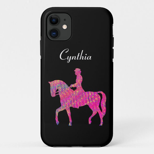 Horse and Rider Paint Splatter Case-Mate iPhone Case (Back)