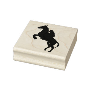 Horse and Rider Rubber Stamp