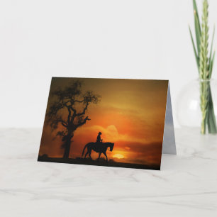 Horse and Rider Sympathy Card