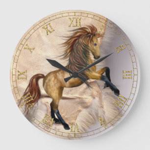 Horse and Sheepskin  Wall Clock