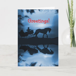 Horse and Sleigh Holiday Card