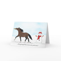 Horse and Snowman Festive