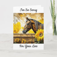 Horse and Sunflower | Sorry for Your Loss